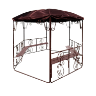 Беседка "Верона" лавочка из террасной доски